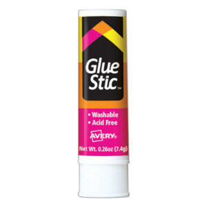 0.26 oz.; Adhesives; AVERY; Avery®; Craft Supplies; Drafting/Drawing; Glue & Adhesives; Glue Stic; Glue Stick; Glue Sticks; Glue Sticks & Pens; Nontoxic; Permanent Glue; Super Bonding; Washable; Clear; Bonding; Affixers; Hobbies; Crafts; Education; Teachers; Classroom; Art