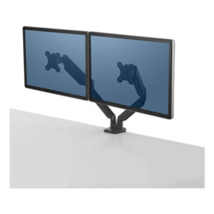 Dual Monitor Arm; Fellowes; Platinum Series; Hardware; Set-up; Systems; Electronics; Audio Visual Equipment