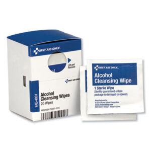 First Aid Only™; First Aid Antiseptic Wipes/Pads; First Aid Antiseptic Wipes/Pads-Alcohol Pads; Health; Safety; Medical; Sanitary; Emergencies