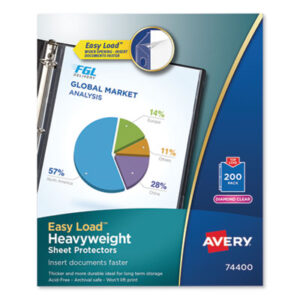 AVERY; Diamond Clear Poly; Sheet Protectors; Top Loading; Sleeves; Transparent; Sheaths; Storage; Filing; Protection