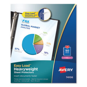 AVERY; Diamond Clear Poly; Sheet Protectors; Top Loading; Sleeves; Transparent; Sheaths; Storage; Filing; Protection