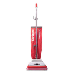 Commercial; Model SC886; Red/Chrome; SANITAIRE; Upright Vac; Vacuum; Vacuum Cleaner; Vacuum Cleaners; Upright; Canisters; Robotic; Sweepers; Pneumatic