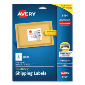 3-1/3 x 4; Address; Inkjet Printer; Inkjet Printers; Label; Labels; Mailing; White; Identifications; Classifications; Stickers; Shipping; Receiving; Mailrooms; AVERY