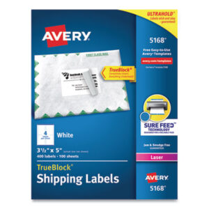 Address; Address Labels; Label; Labels; Laser; Laser Printer; Laser Printer Labels; Mailing; Smooth Feed Sheets; White; Identifications; Classifications; Stickers; Shipping; Receiving; Mailrooms; AVERY