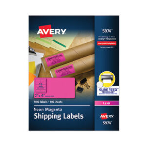 Avery; Neon; Addressing; Identifications; Classifications; Stickers; Shipping; Receiving; Mailrooms; Labels