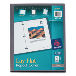 1/2" Capacity; AVERY; Fastener Folder; Folder; Gray; Lay Flat Report Covers; Letter Size; Report; Report Cover; Report Covers; Sleeves; Sheaths; Covering; Jacket; Briefs; Handouts; Proposals; Documents; Resumes; Presentations