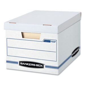 12 x 10 x 15; BANKERS BOX; Bankers Box Files; Bankers Box Storage; Boxes; Econo/Stor; FELLOWES; File Box; File Boxes; File Storage; File/Storage; Letter/Legal Size; Recycled Product; Recycled Products; Storage Boxes; Storage File; Storage File Box; Storage Files; White; Containers; Cartons; Cases; Crates; Storage