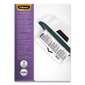 Fellowes; Laminator Cleaning Sheets; Sleeves; Overlays; Veneers; Finishes; Coatings