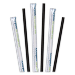 Wrapped Black Paper Coctail Straws; Straws; Arts; Breakrooms; Cafes; Cafeterias; Classrooms; Coffee-Stations; Crafts; Education; Food; Lounges; Restaurants; Schools; Service; Stirrers