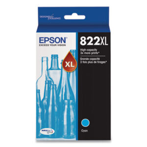 (EPST822XL220S)EPS T822XL220S – T822XL220-S (T822XL) DURABrite Ultra High-Yield Ink, 1,100 Page-Yield, Cyan by EPSON AMERICA, INC. (/)