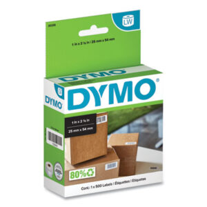 (DYM30336)DYM 30336 – LabelWriter Multipurpose Labels, 1" x 2.12", White, 500 Labels/Roll by DYMO (1/BX)