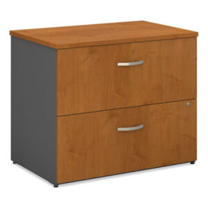 File Cabinet; Cabinets; Furniture; Office Suites; Office Furniture; Lateral File; Series A; Filing; Systems; Receptacles; Organization; Files BBF; Storage; Sienna Walnut; Desk File; Bush Business Furniture; Bush