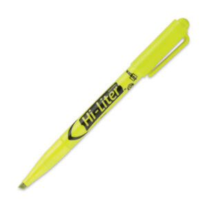 AVERY; Fluorescent Yellow Ink; Hi-Liter; Highlighter; Highlighters; Marker; Pen; Pen Style; Pens; Note-taking; Underscoring; Emphasis; Accentuate; School; Education; Students; Teachers; Hiliters; Hilighters