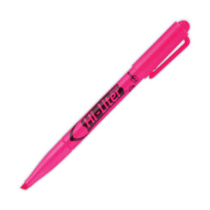 AVERY; Fluorescent Pink Ink; Hi-Liter; Highlighter; Highlighters; Marker; Pen; Pen Style; Pens; Note-taking; Underscoring; Emphasis; Accentuate; School; Education; Students; Teachers; Hiliters; Hilighters