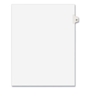 (AVE01029)AVE 01029 – Preprinted Legal Exhibit Side Tab Index Dividers, Avery Style, 10-Tab, 29, 11 x 8.5, White, 25/Pack by AVERY PRODUCTS CORPORATION (25/PK)
