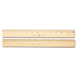 1/16" Scale; 12" Long; ACME UNITED; Metric; Metric Ruler; Ruler; Rulers; WESTCOTT; Westcott Rulers; Wood; Wood Ruler; Measurements; Tools; Mathematics; Schools; Education; Teachers; Students; Length; Measuring Device