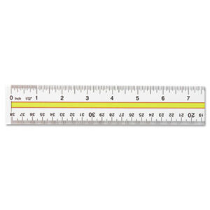 15" Long; ACME UNITED; Beveled Ruler; Computers; Data; Data Ruler; Highlighting Ruler; Metric Ruler; Plastic Ruler; Printout; Ruler; Rulers; WESTCOTT; Westcott Rulers; Measurements; Tools; Mathematics; Schools; Education; Teachers; Students; Length; Measuring Device