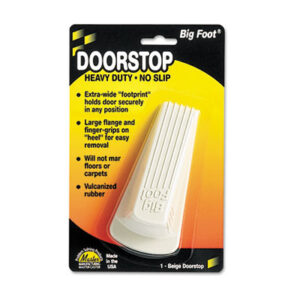 (MAS00900)MAS 00900 – Big Foot Doorstop, No Slip Rubber Wedge, 2.25w x 4.75d x 1.25h, Beige by MASTER CASTER COMPANY (1/EA)