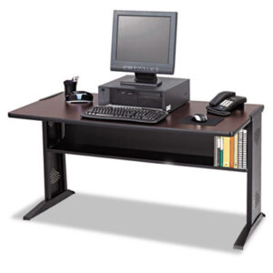 Computer Furniture; Desk; Furniture; Mahogany/Medium Oak; SAFCO; Steel; Workstation; Workstations; Writing-Table; Escritoire; Office Suites