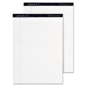 (TOP63975)TOP 63975 – Docket Diamond Ruled Pads, Wide/Legal Rule, 50 White 8.5 x 11.75 Sheets, 2/Box by TOPS BUSINESS FORMS (2/BX)