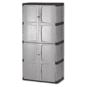 Double-Door Storage Cabinets; Compartments; Closets; Repositories; Depositories; Receptacles; Cubbies; Rubbermaid