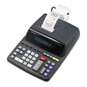 12-Digit Display; 2-Color; AC; Calculator; Calculators; Desktop; EL2196BL; Fluorescent; Print/Display; Printing; Roller Printing; SHARP; Mathematics; Science; Accounting; Calculation; Bookkeeping; Schools; Education