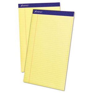 (TOP20230)TOP 20230 – Perforated Writing Pads, Wide/Legal Rule, 50 Canary-Yellow 8.5 x 14 Sheets, Dozen by AMPAD/DIV. OF AMERCN PD&PPR (12/DZ)