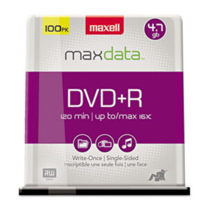 16X; Data Storage; Discs; DVD; DVD Recordable Discs; DVD+R; MAXELL; Recordable Discs; Storage Tapes & Discs; Media; Data; Storage; Archiving; Computers