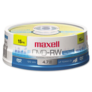 2X; Data Storage; Discs; DVD; DVD Recordable Discs; DVD-RW; MAXELL; Recordable Discs; Storage Tapes & Discs; Media; Data; Storage; Archiving; Computers