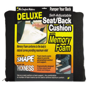 Back & Seat; Back Support; Back Support Cushion; Back/Seat; Back/Seat Support; Back/Seat Support Cushions; Black; Chair Cushion; Chairs; Cushions & Accessories; Lumbar Support Cushions; MASTER CASTER; Rests; Seat Cushions; Support; The Comfortmakers; Posture; Backrests; Chiropractic; Ergonomics; Chair Accessories