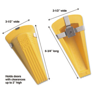 (MAS00967)MAS 00967 – Giant Foot Magnetic Doorstop, No-Slip Rubber Wedge, 3.5w x 6.75d x 2h, Yellow by MASTER CASTER COMPANY (1/EA)