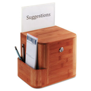 Suggestion Box; Comments; Questions; Requests; Communication; Anonymous; Input; Receptacles; Containers; Drop-slots; Ideas