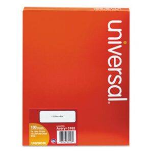 4 x 1-1/3; Address; All Purpose Labels; All-Purpose; Label; Labels; Laser Printer; Laser Printer Labels; Mailing; Permanent; Printer Label; Self-Adhesive Labels; White; Identifications; Classifications; Stickers; Shipping; Receiving; Mailrooms; Universal; ELI26007; BSN26114