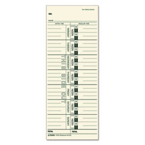 Acroprint; Card; IBM; Lathem; Payroll; Simplex; Time; Time Card; Time Card/Clock; Time Clock; Time Clock Cards; TOPS; Weekly; Weekly Time Card; Punch-Cards; Time-Recorders; Hours-Tracking; Employees; Management; Tracker