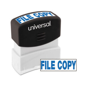 (UNV10104)UNV 10104 – Message Stamp, FILE COPY, Pre-Inked One-Color, Blue by UNIVERSAL OFFICE PRODUCTS (1/EA)