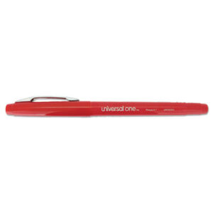 (UNV50503)UNV 50503 – Porous Point Pen, Stick, Medium 0.7 mm, Red Ink, Red Barrel, Dozen by UNIVERSAL OFFICE PRODUCTS (12/DZ)