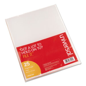 (UNV81525)UNV 81525 – Project Folders, Letter Size, Clear, 25/Pack by UNIVERSAL OFFICE PRODUCTS (25/PK)