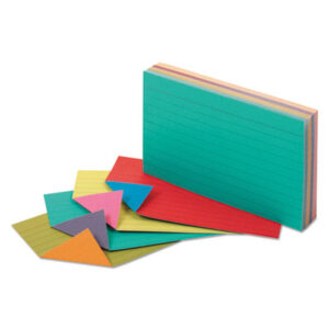 Oxford; Index; Card; Extreme; Colors; Combinations; Coding; Ruled; 3X5; Multicolored; Recycled