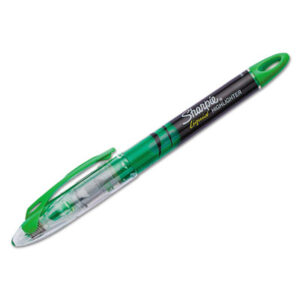 Accent Liquid; Fluorescent Green Ink; Highlighters; Marker; Pen Style; Pens; SHARPIE; Highlighter; Hi-Lighters; Markers; Chisel Tip; Accent Liquid Highlighter; Note-taking; Underscoring; Emphasis; Accentuate; School; Education; Students; Teachers; Hiliters; Hilighters