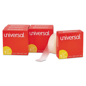 (UNV83410)UNV 83410 – Invisible Tape, 1" Core, 0.75" x 83.33 ft, Clear, 6/Pack by UNIVERSAL OFFICE PRODUCTS (6/PK)