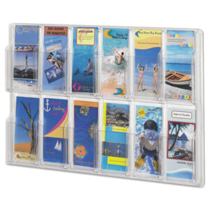 12-Pocket; Brochure Rack; Display Racks; Leaflet Display Rack; Literature Display Racks; Pamphlet; Pamphlet Display Racks; Plastic; Pockets; Rack; SAFCO; Wall Rack; Hospitality; Reception; Waiting-Rooms; Lounges; Parlors; Furnishings; Magazines