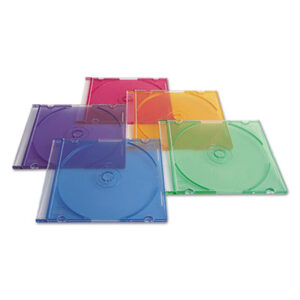 (VER94178)VER 94178 – CD/DVD Slim Case, Assorted Colors, 50/Pack by VERBATIM CORPORATION (50/PK)