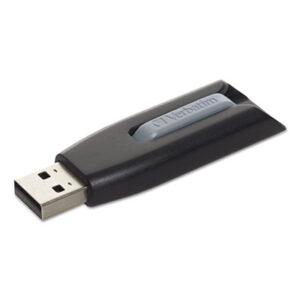 (VER49172)VER 49172 – Store &apos;n&apos; Go V3 USB 3.0 Drive, 16 GB, Black/Gray by VERBATIM CORPORATION (1/EA)