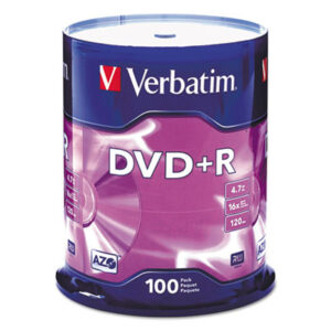 16X; Data Storage; Discs; DVD; DVD Recordable Discs; DVD+R; Recordable Discs; Storage Tapes & Discs; VERBATIM; Media; Data; Storage; Archiving; Computers