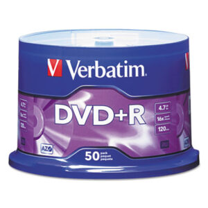 16X; Data Storage; Discs; DVD; DVD Recordable Discs; DVD+R; Recordable Discs; Storage Tapes & Discs; VERBATIM; Media; Data; Storage; Archiving; Computers