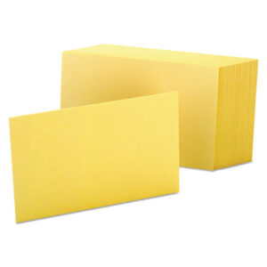 4 x 6 Card Size; Canary; Cards; Index; Index Card; OXFORD; Recycled Product; Recycled Products; Recordkeeping; Study-Aids; Annotations; Reminders; Summaries; Students; Classrooms; Education; Teachers