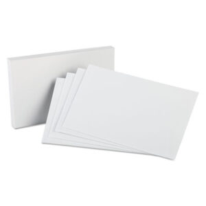 5 x 8 Card Size; Cards; Index; Index Card; OXFORD; Recycled Product; Recycled Products; White; Recordkeeping; Study-Aids; Annotations; Reminders; Summaries; Students; Classrooms; Education; Teachers