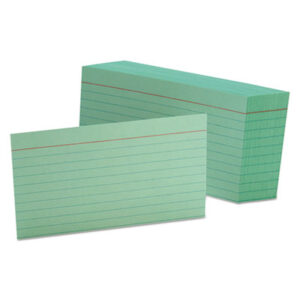 3 x 5 Card Size; Cards; Green; Index; Index Card; OXFORD; Recycled Product; Recycled Products; Ruled; Recordkeeping; Study-Aids; Annotations; Reminders; Summaries; Students; Classrooms; Education; Teachers