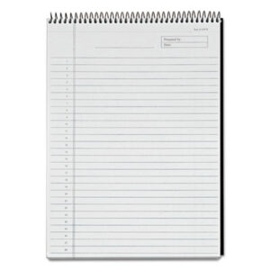 (TOP63978)TOP 63978 – Docket Diamond Top-Wire Ruled Planning Pad, Wide/Legal Rule, Black Cover, 60 White 8.5 x 11.75 Sheets by TOPS BUSINESS FORMS (1/EA)