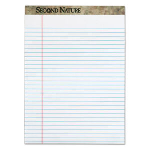 (TOP74880)TOP 74880 – Second Nature Recycled Ruled Pads, Wide/Legal Rule, 50 White 8.5 x 11.75 Sheets, Dozen by TOPS BUSINESS FORMS (12/DZ)